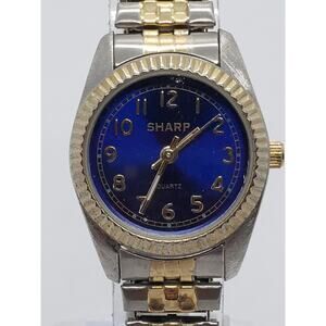 Men's Sharp watch. Blue face, gold beveled edge. SHP935L, 358, PC21, 377